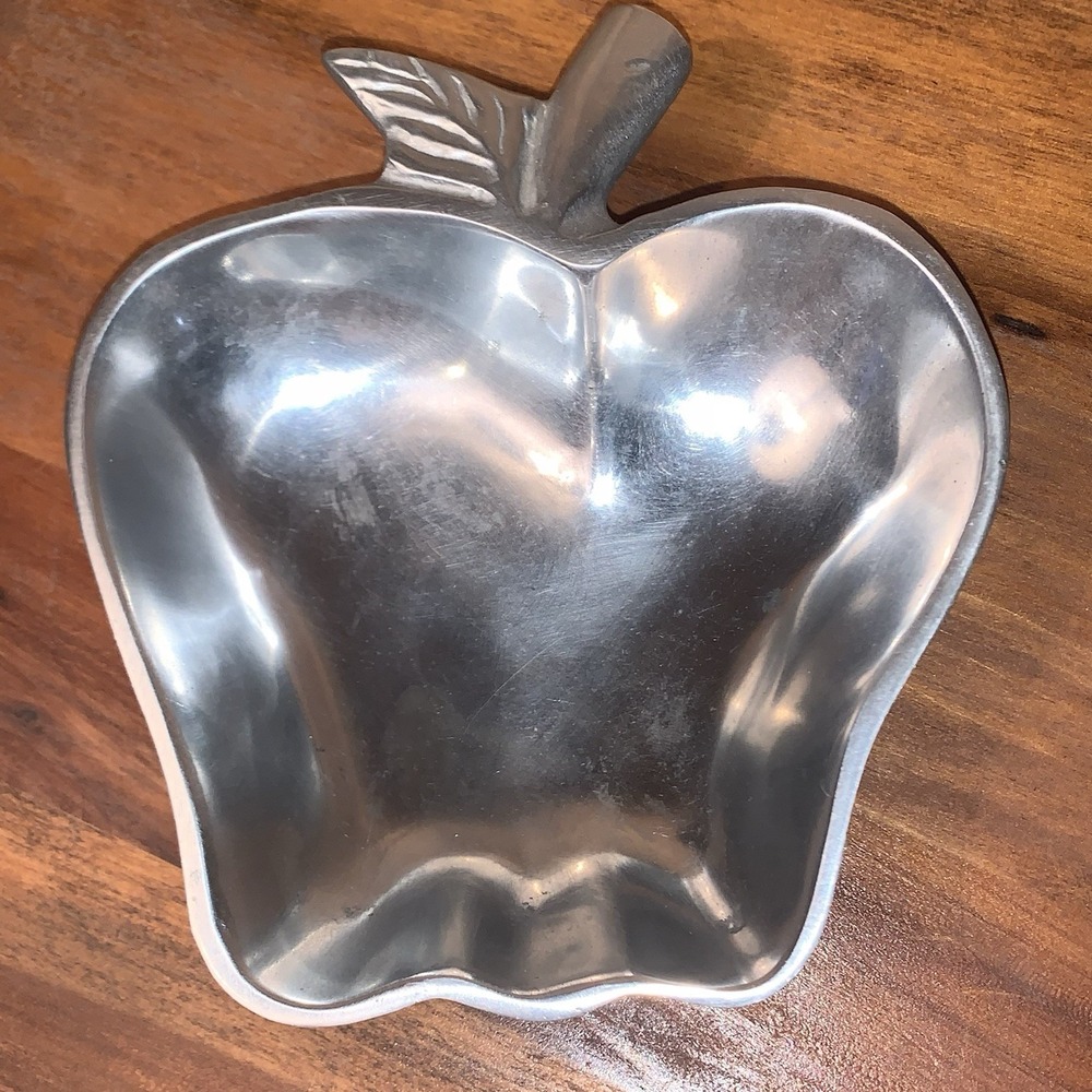 Vintage Cantrell Collection Metal Apple Serving Dish Trinket Bowl Decor Rare